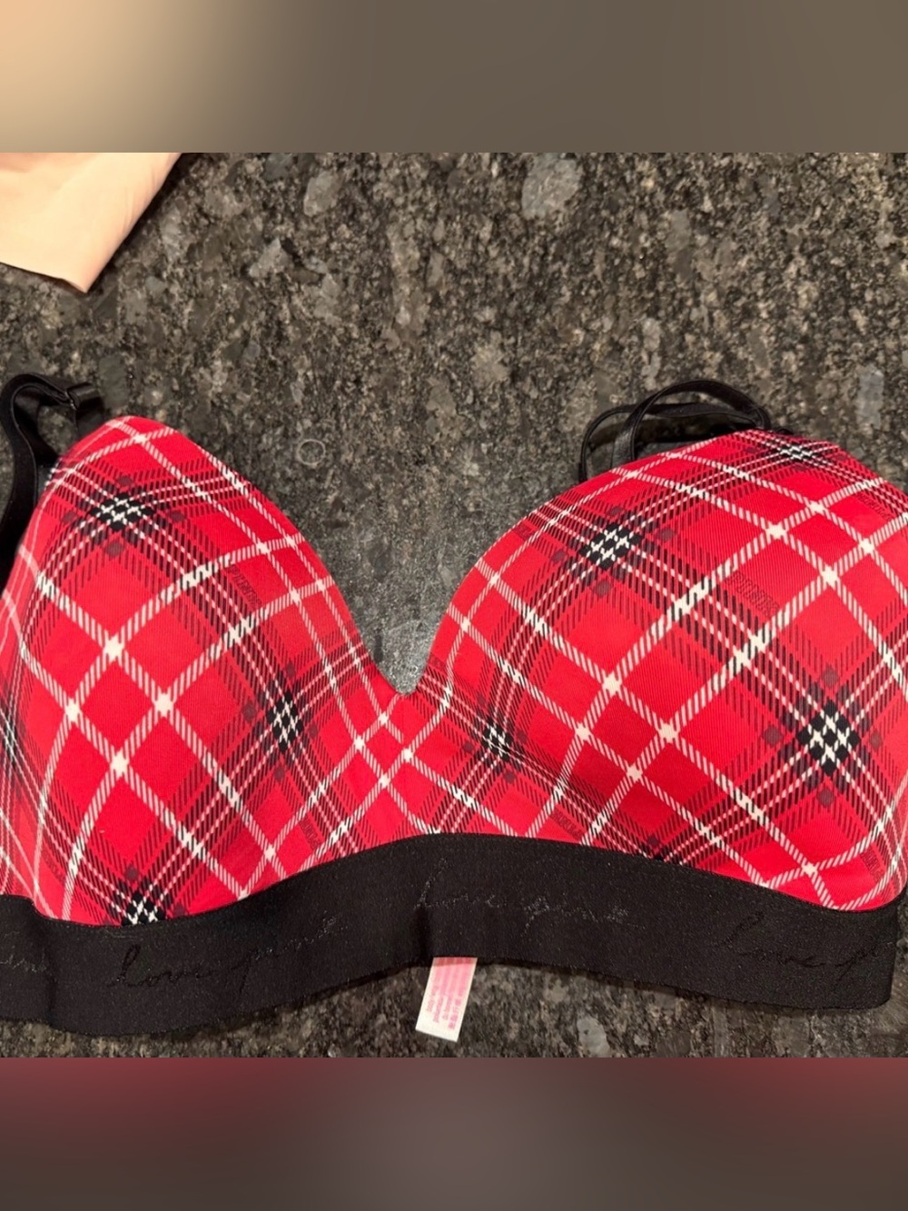 Victoria's Secret PINK Red Plaid Bra